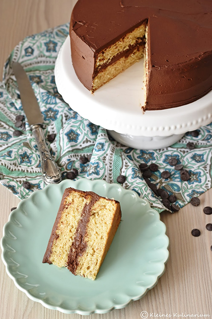 Bananen Nuss Kuchen mit Rum Ganache - Kleines Kulinarium
