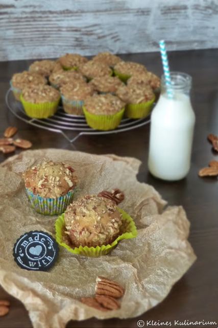 Bananen Muffins mit Pekan Crunch - Kleines Kulinarium