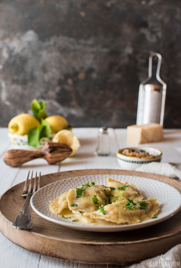 {Werbung} Ravioli mit Mascarpone-Rucola-Füllung und Zitronenbutter ...