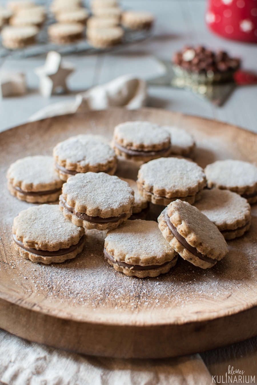 Nuss-Nougat-Plätzchen Weihnachtsbäckerei - Kleines Kulinarium