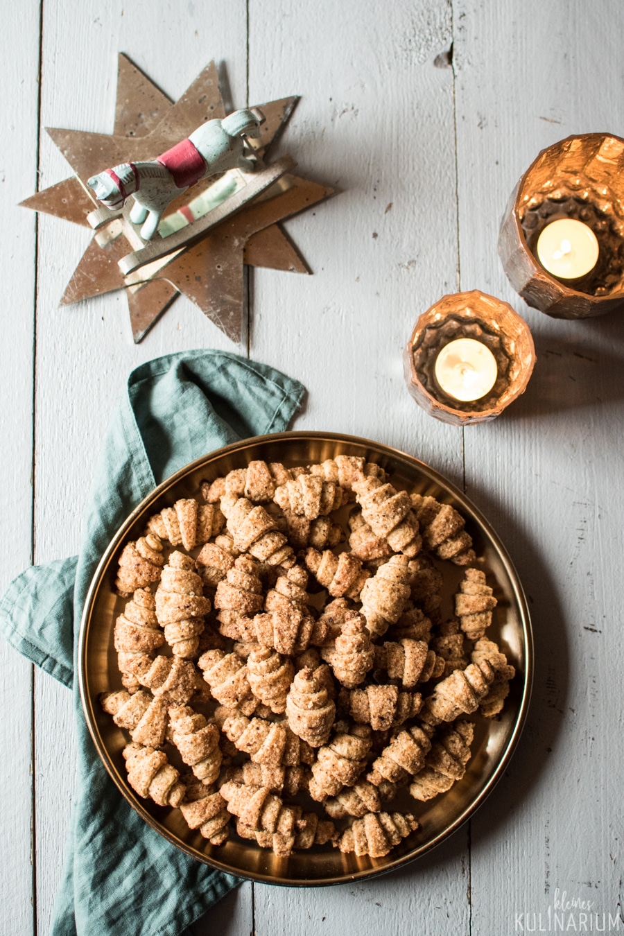 Nuss-Zimt-Hörnchen Weihnachtsbäckerei - Kleines Kulinarium