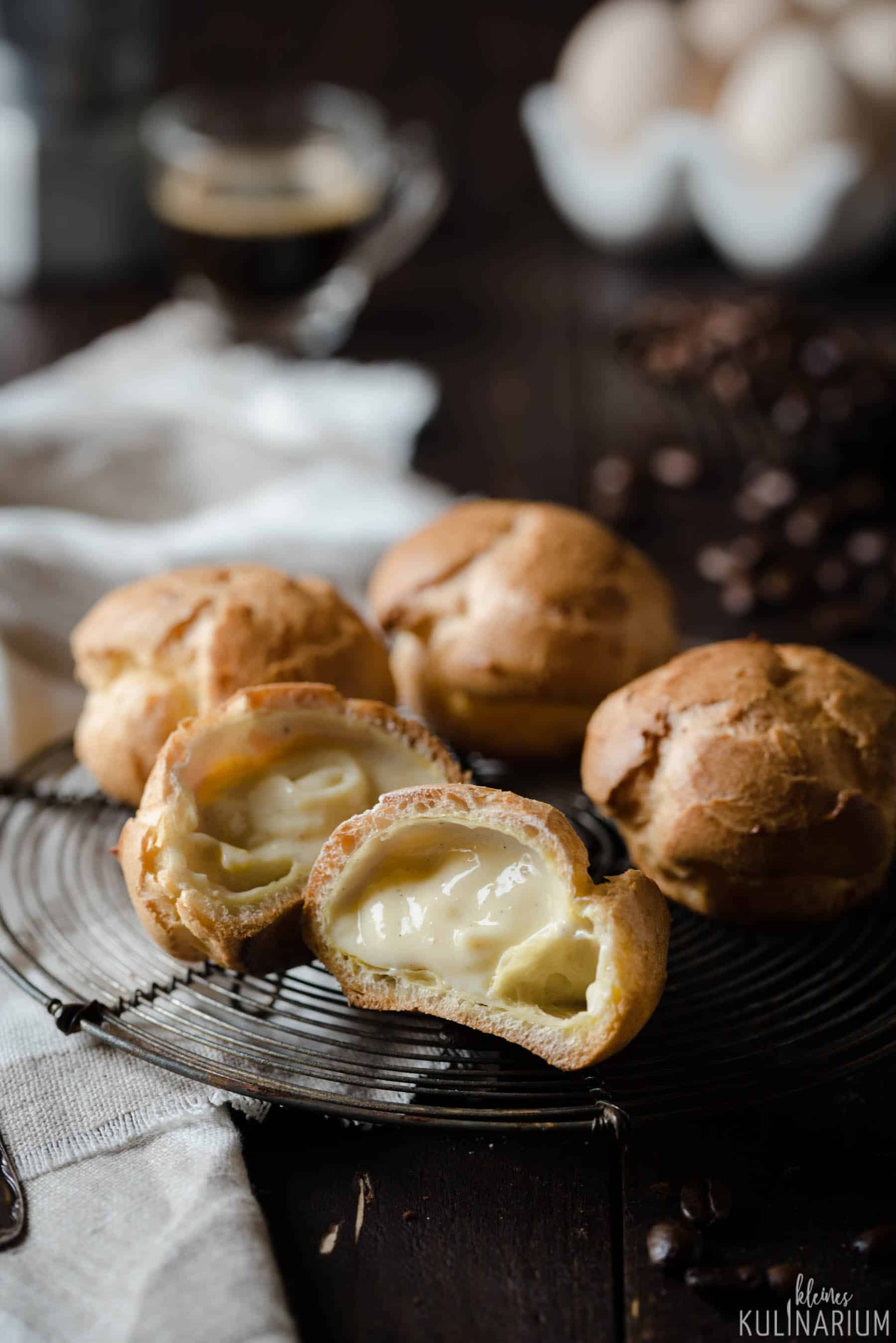 Hitzefunktion Windbeutel mit Crème Patissière - Kleines Kulinarium