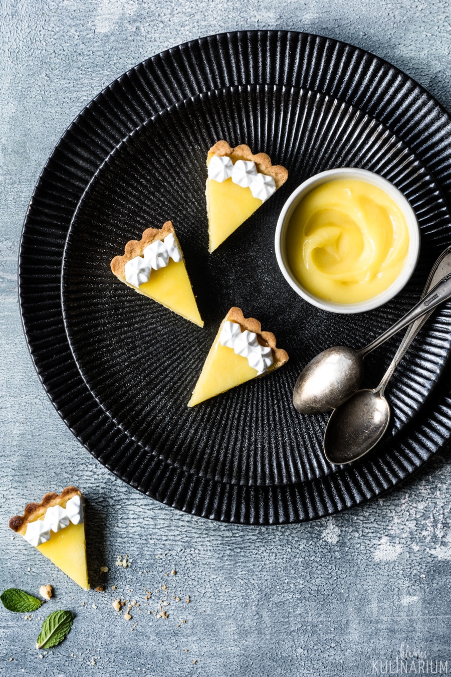 Tarte au citron Zitronen Tartelette - Kleines Kulinarium