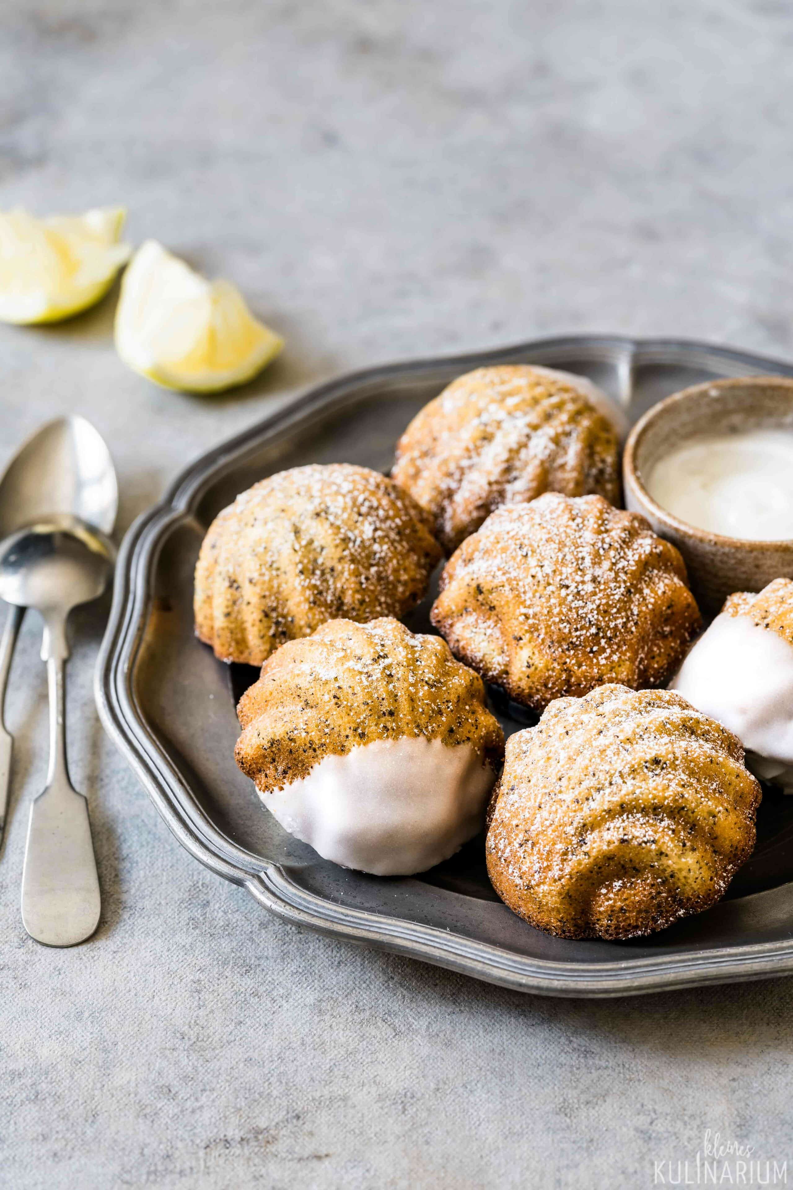 Zitronen-Mohn-Madeleines - Kleines Kulinarium