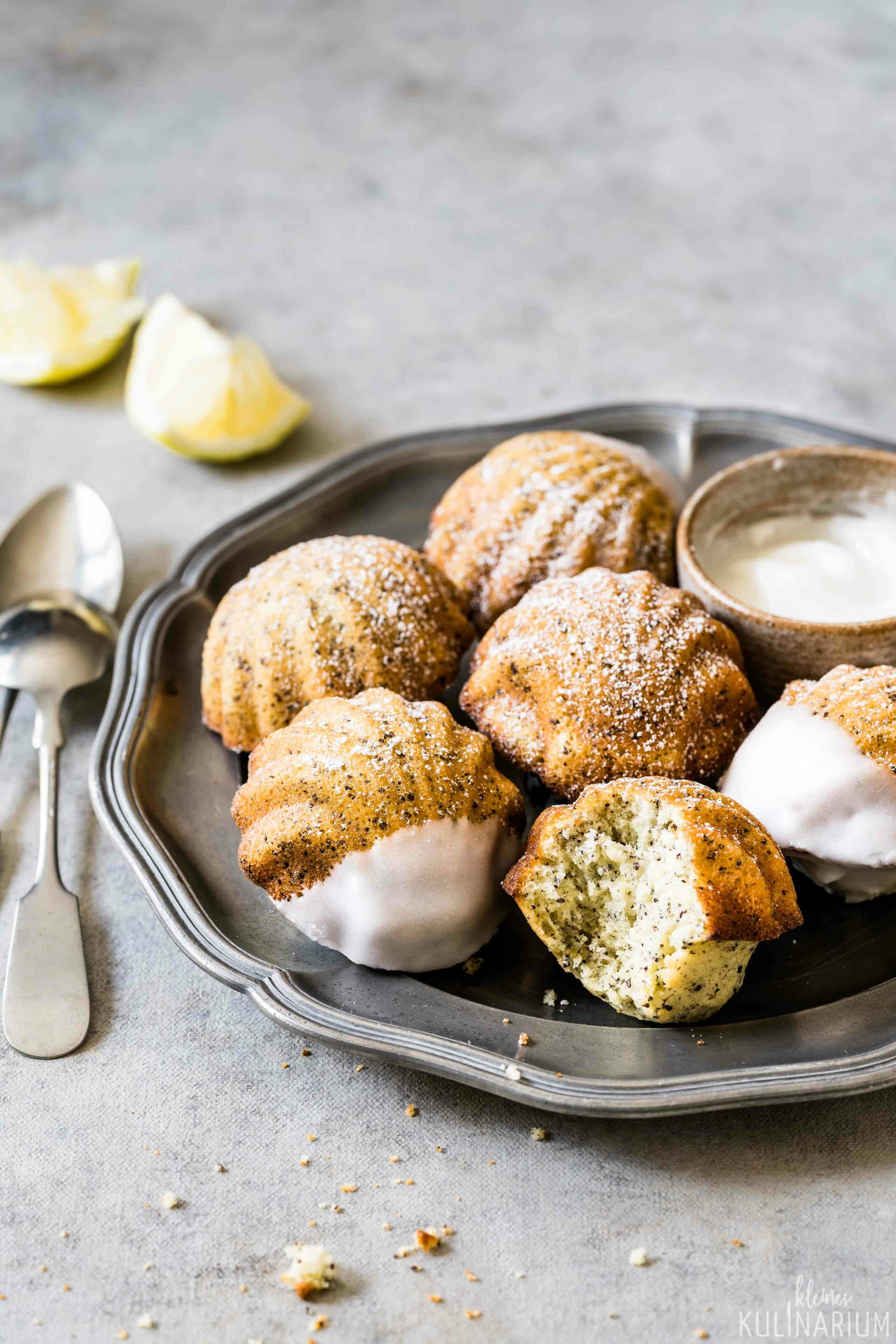 Zitronen-Mohn-Madeleines - Kleines Kulinarium